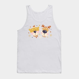 Cute Bear and Deer Tank Top